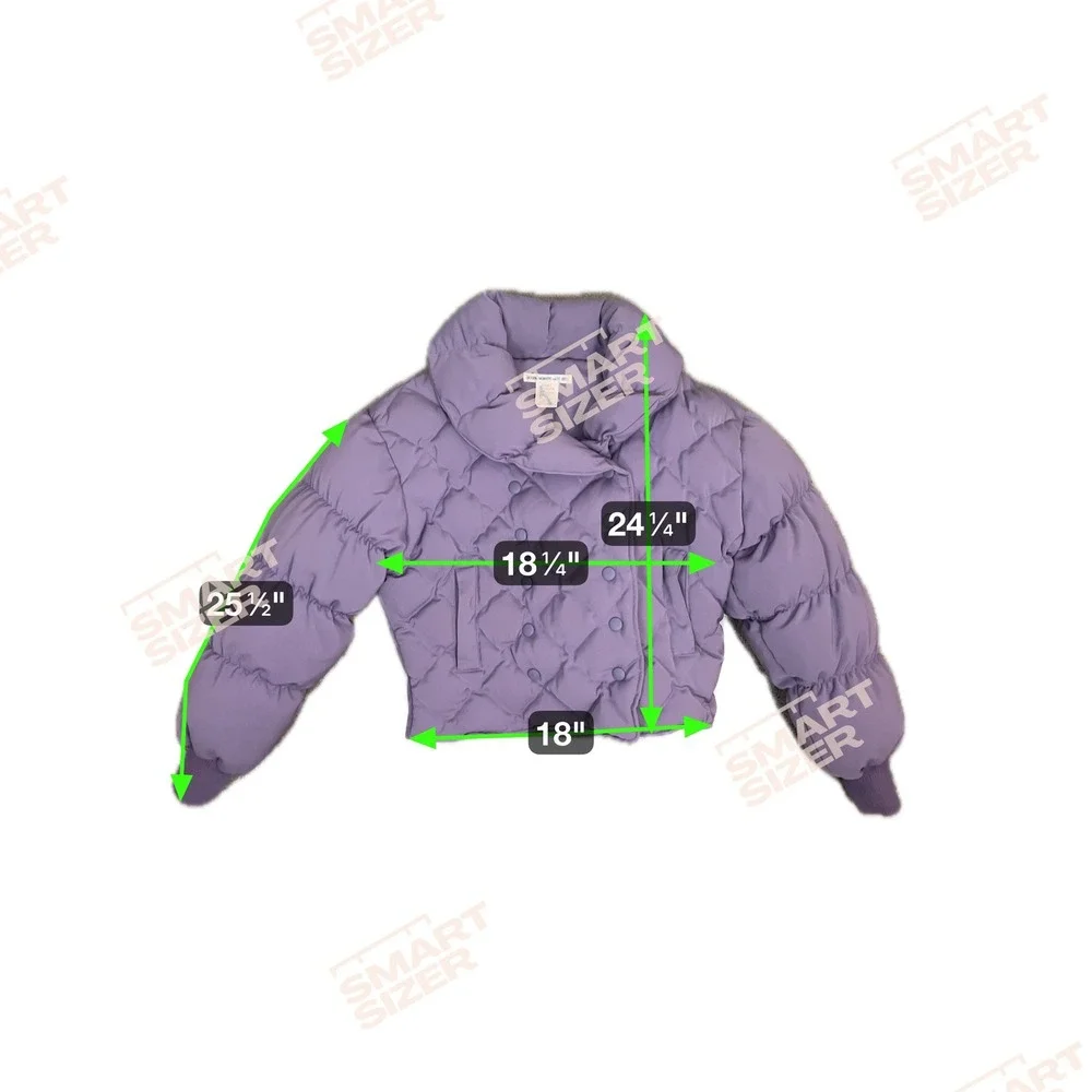 Catherine Malandrino x The Limited Down Puffer Jacket Purple Quilted XL‎ Cropped